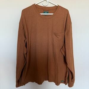 Woolrich Green Label Mens Top 3XL Brown Cotton Long Sleeve Pocket Outdoor Casual